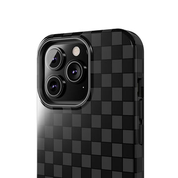 Black & Gray Checkered Pattern Phone Case