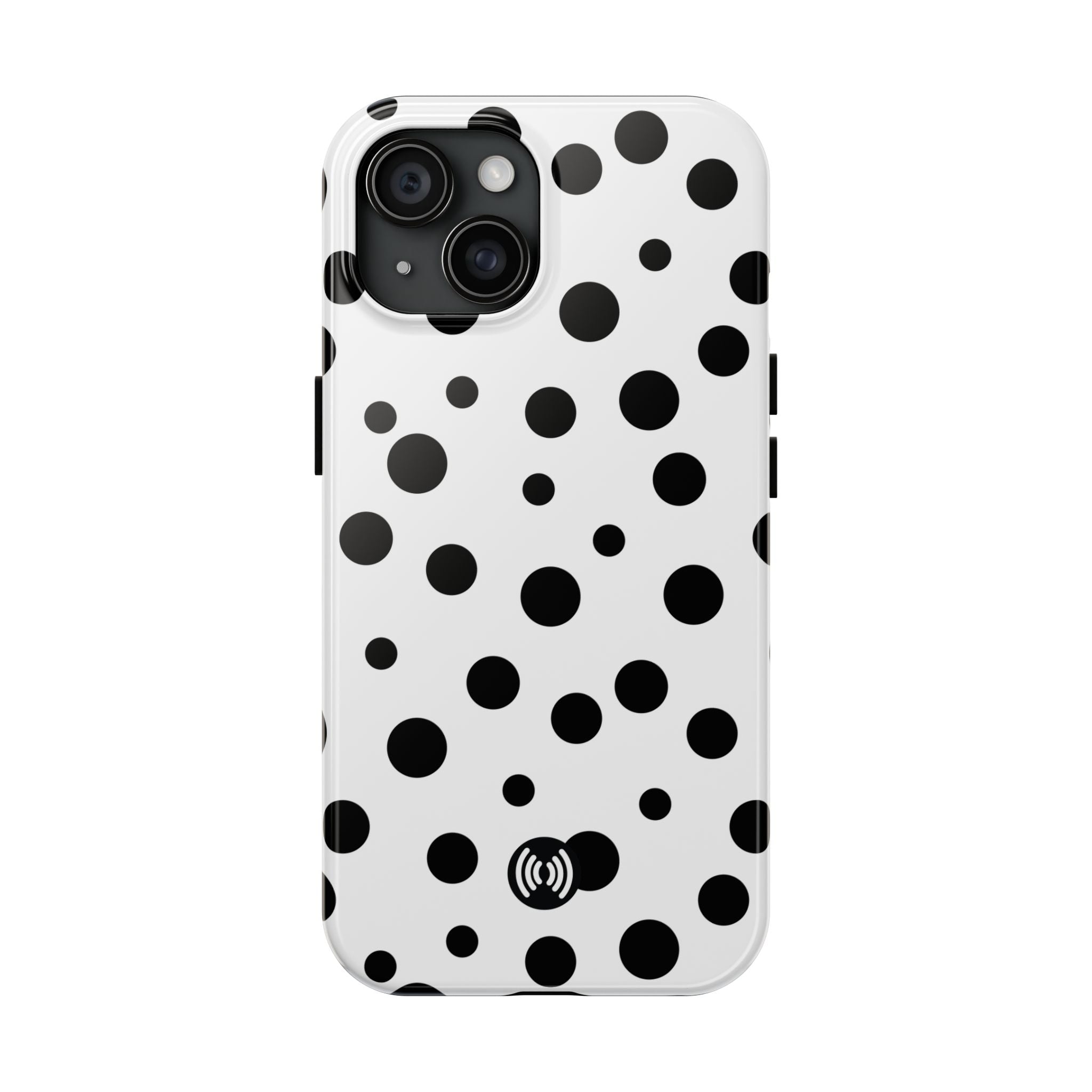 White & Black Dot Phone Case for iPhone & Samsung