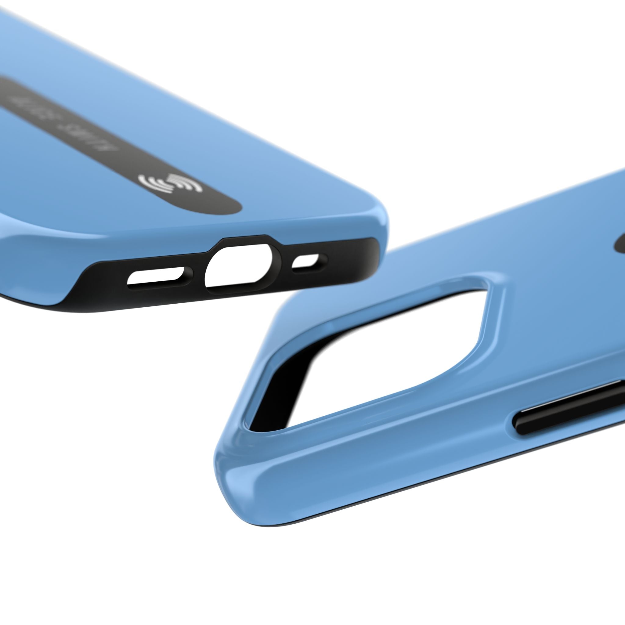 Custom Sky Blue Phone Case with Name for iPhone & Samsung