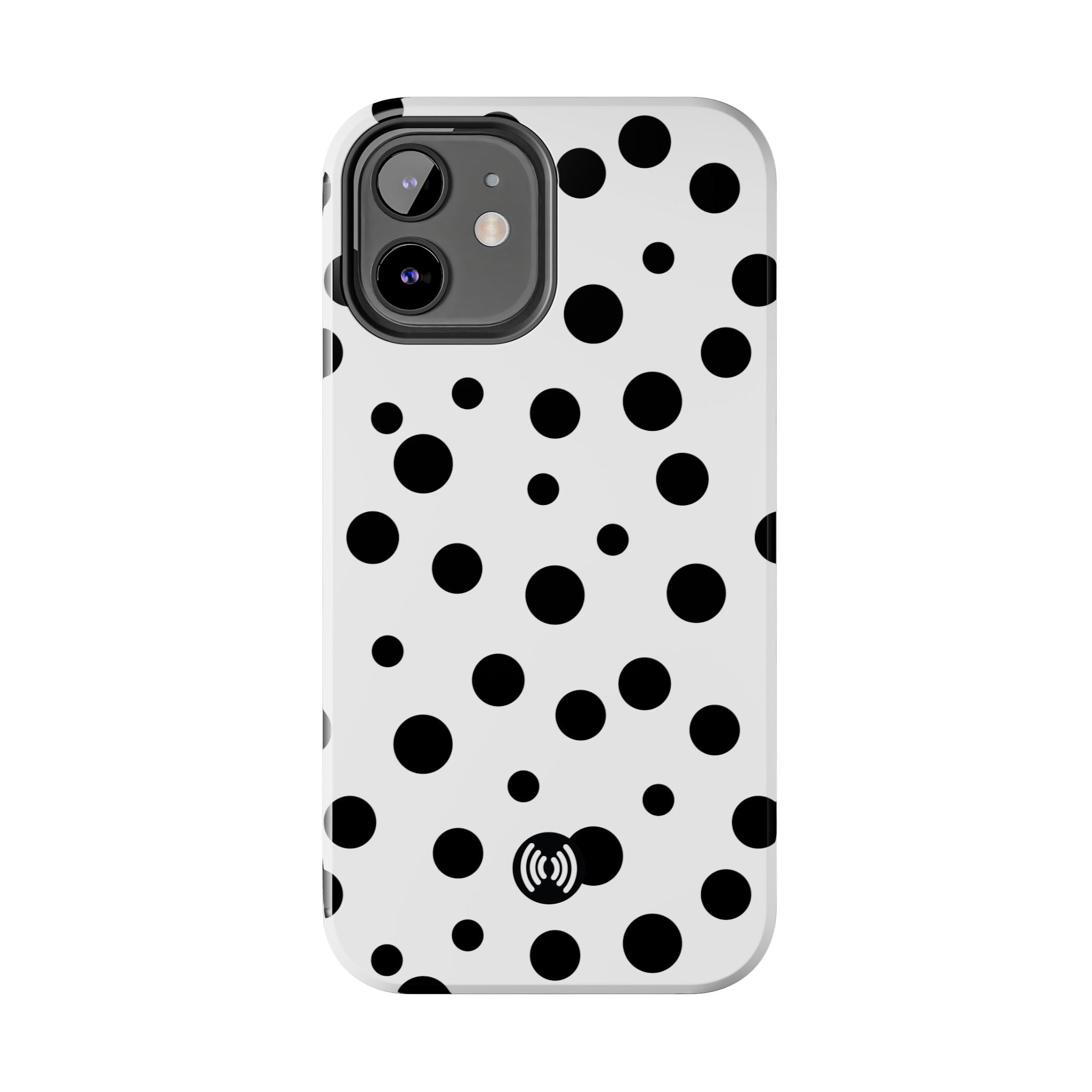 White & Black Dot Phone Case for iPhone & Samsung