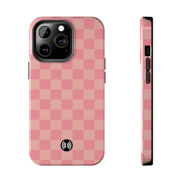 Blush Checkered Pattern Phone Case for iPhone & Samsung