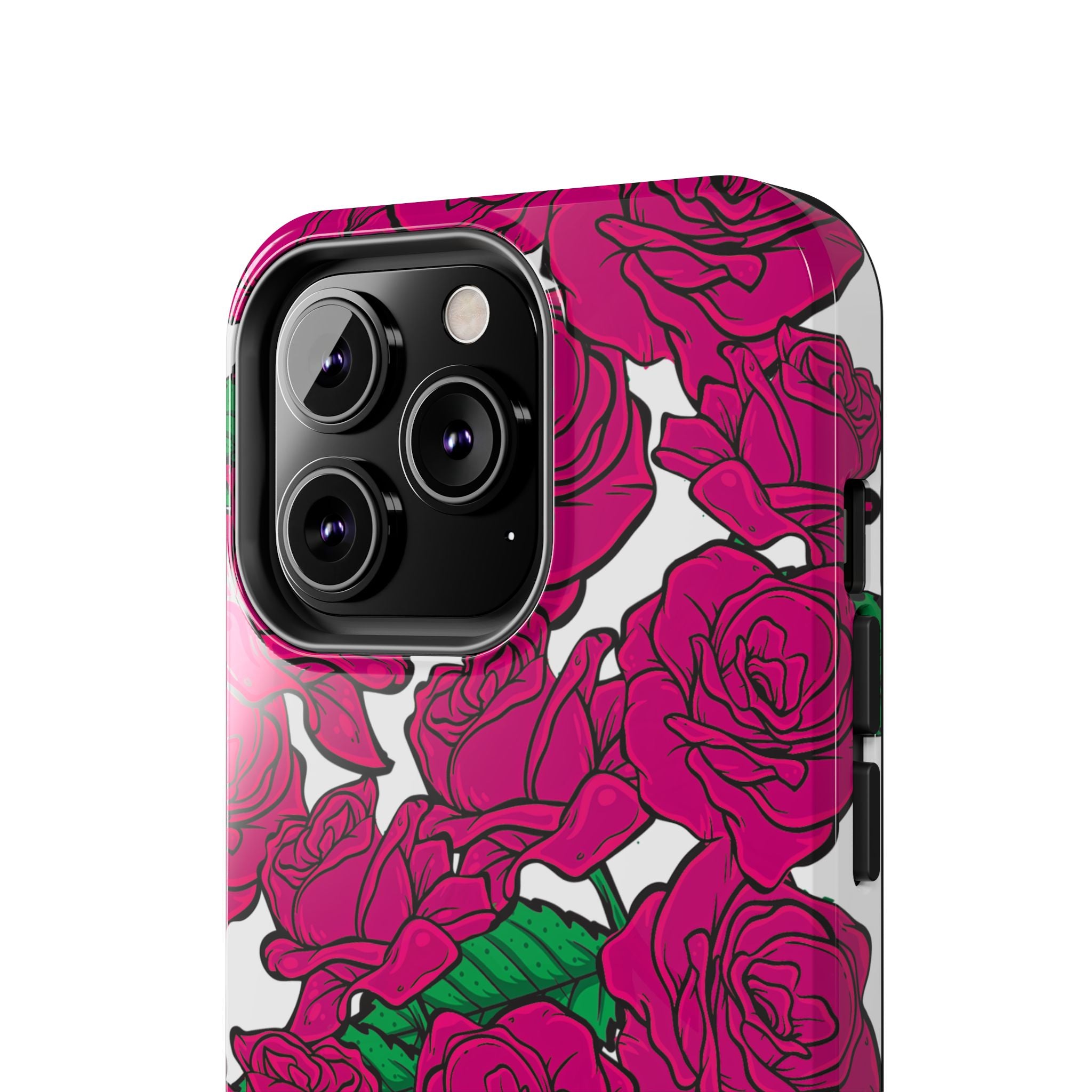 Sassy Hot Pink Roses: Bold & Stylish Phone Case for iPhone & Samsung