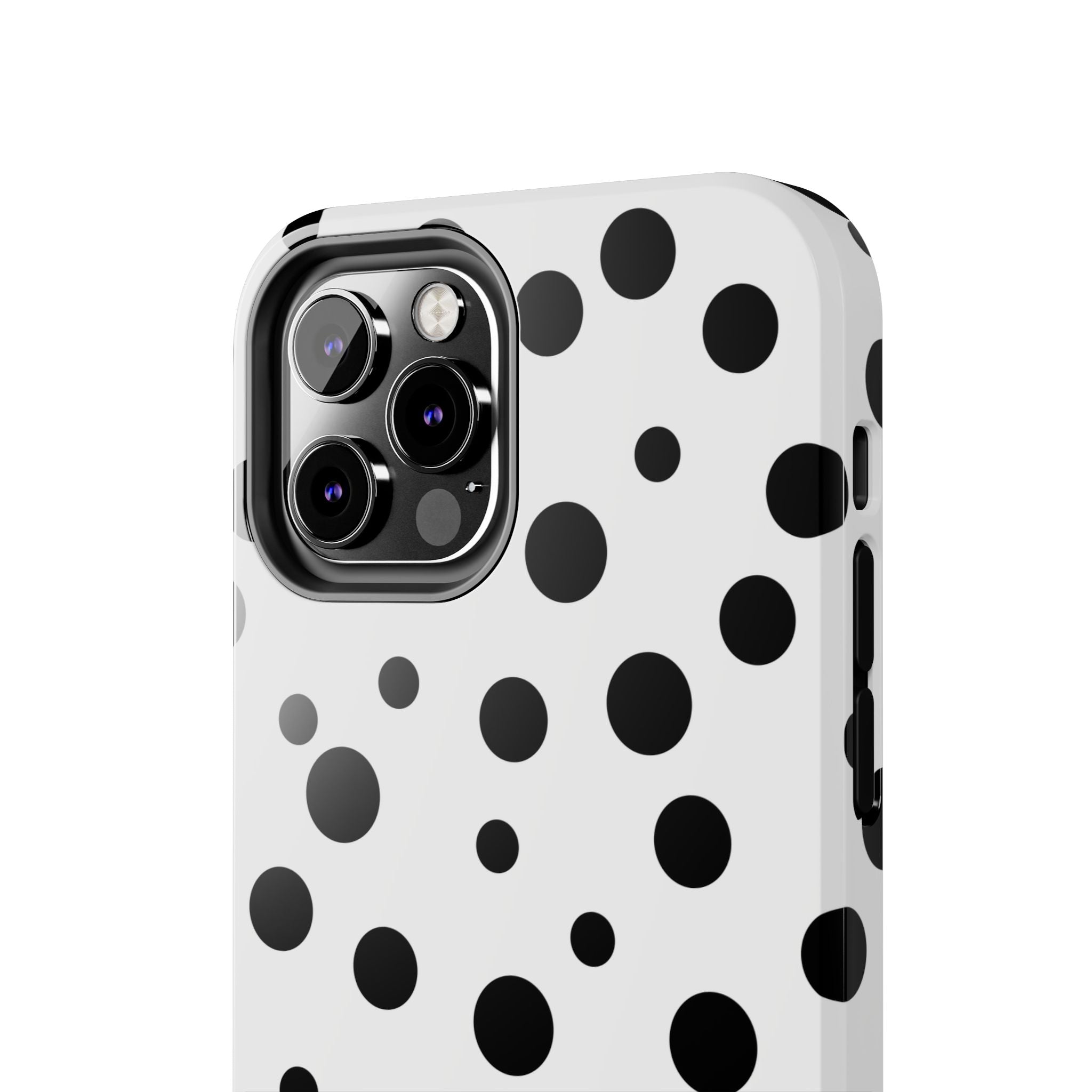 White & Black Dot Phone Case for iPhone & Samsung