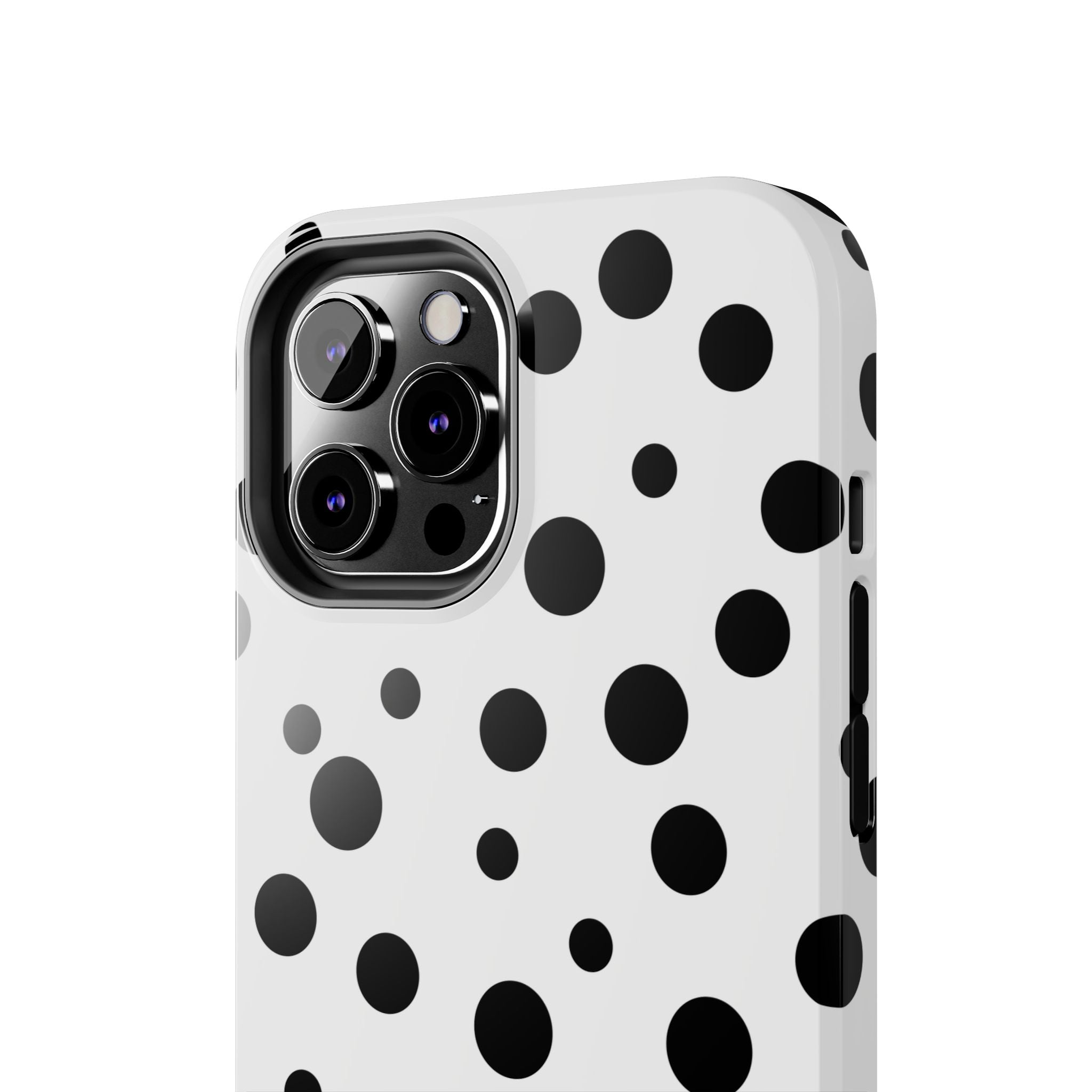 White & Black Dot Phone Case for iPhone & Samsung