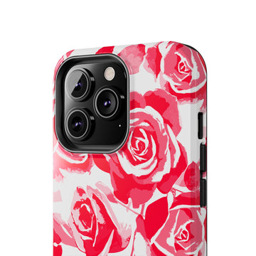 Red Rose Pattern Phone Case for iPhone & Samsung