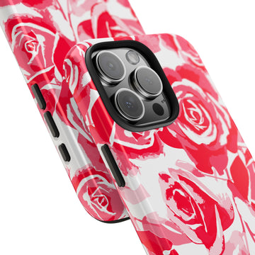 Red Rose Pattern Phone Case for iPhone & Samsung