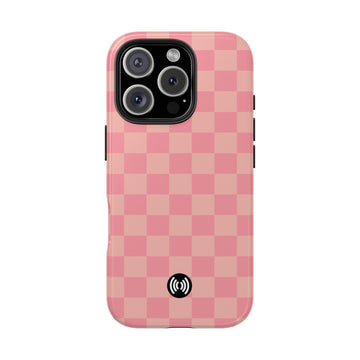 Blush Checkered Pattern Phone Case for iPhone & Samsung