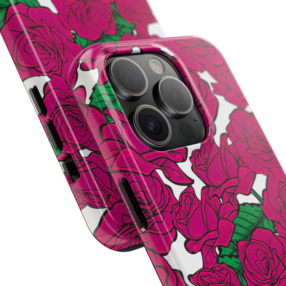 Sassy Hot Pink Roses Phone Case – Bold Floral Protection