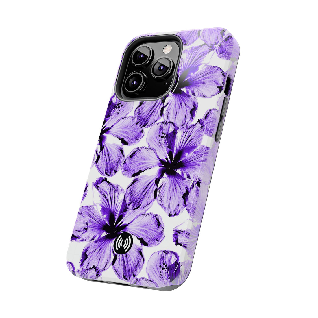 Lavender Hibiscus Flower Phone Case – Shockproof Glossy Cover | CellFinds
