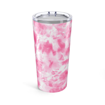 20oz Insulated Tumbler - Pink Tye Dye - Stainless Steel, Hot & Cold Beverage Travel