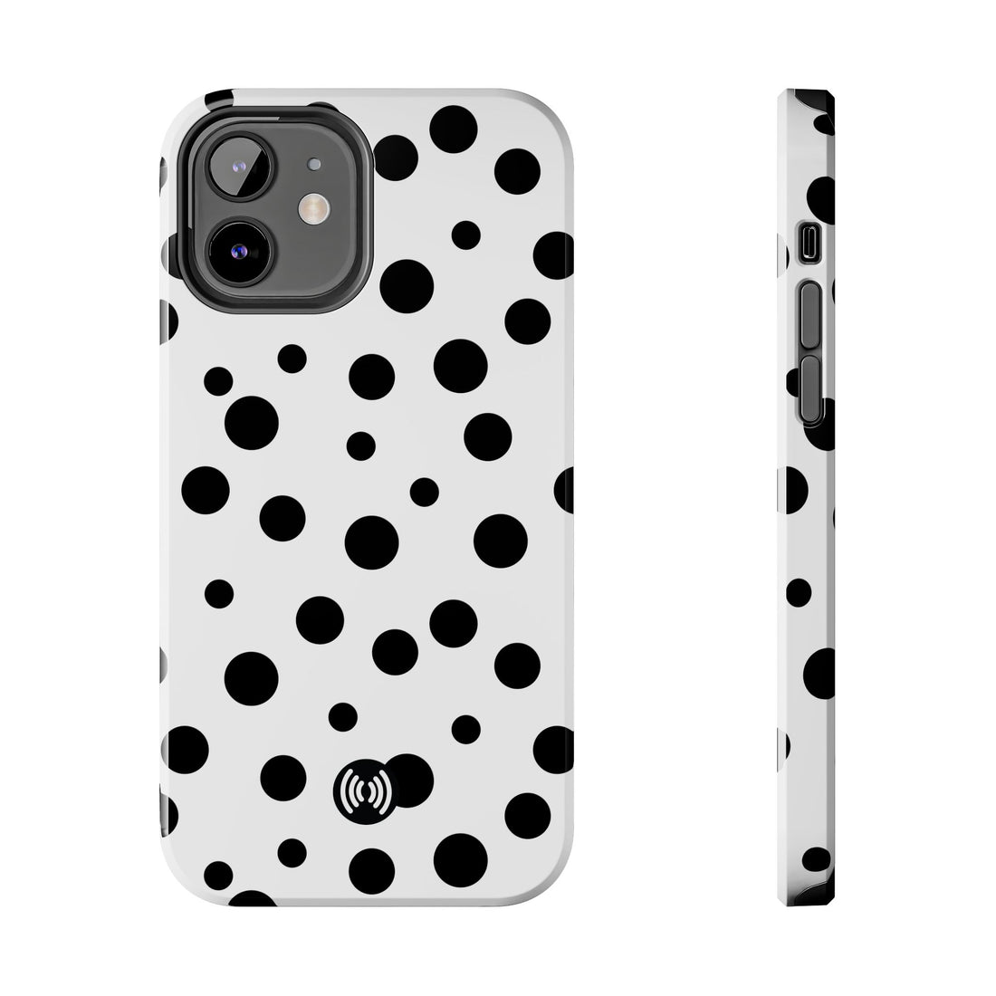 White & Black Dot Phone Case for iPhone & Samsung