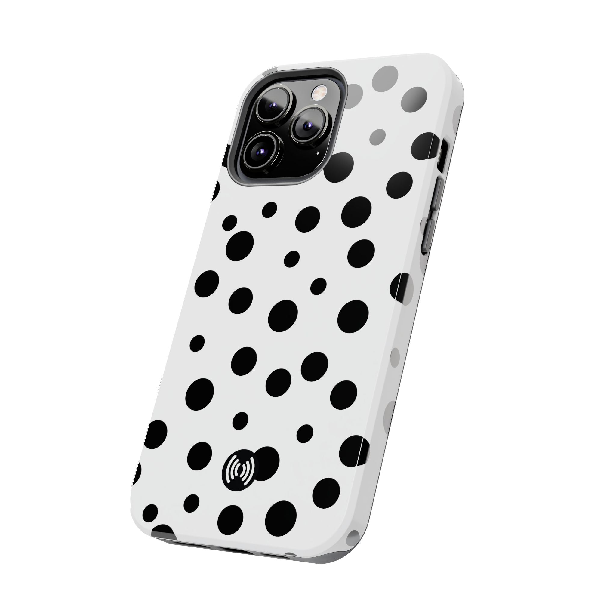 White & Black Dot Phone Case for iPhone & Samsung
