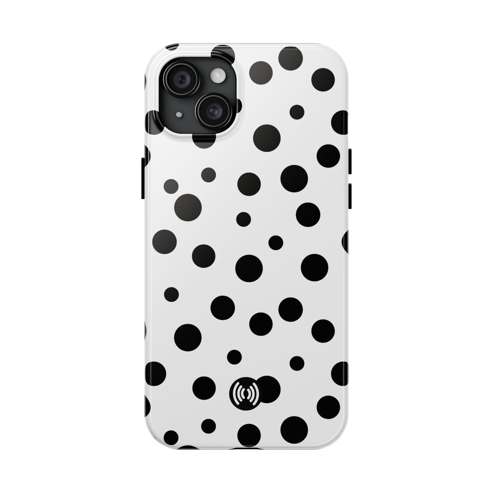 White & Black Dot Phone Case for iPhone & Samsung