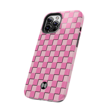 Pink Checkered Pattern Phone Case for iPhone & Samsung