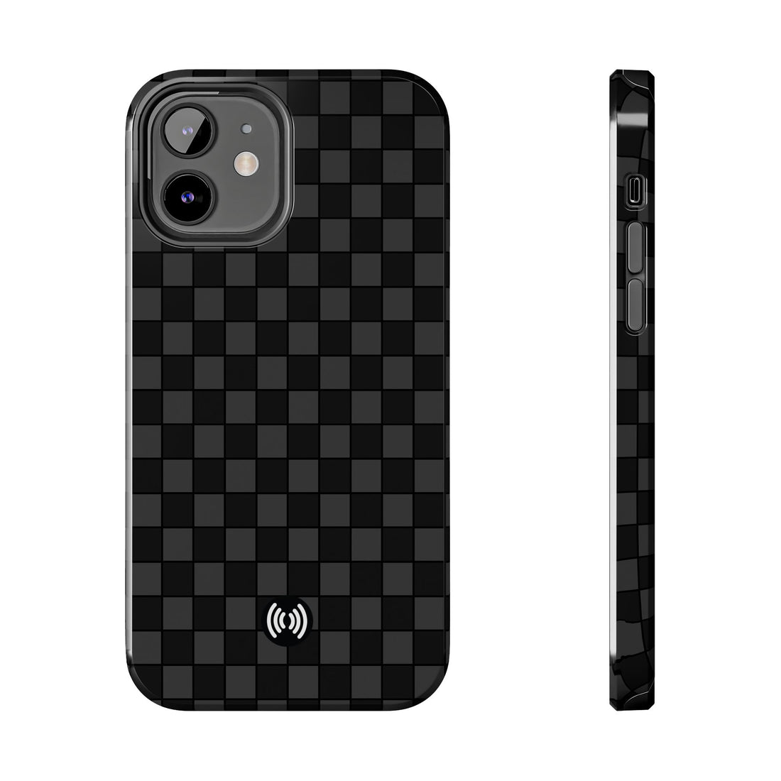 Black & Gray Checkered Pattern Phone Case