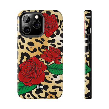 Leopard with Rose Phone Case for iPhone & Samsung