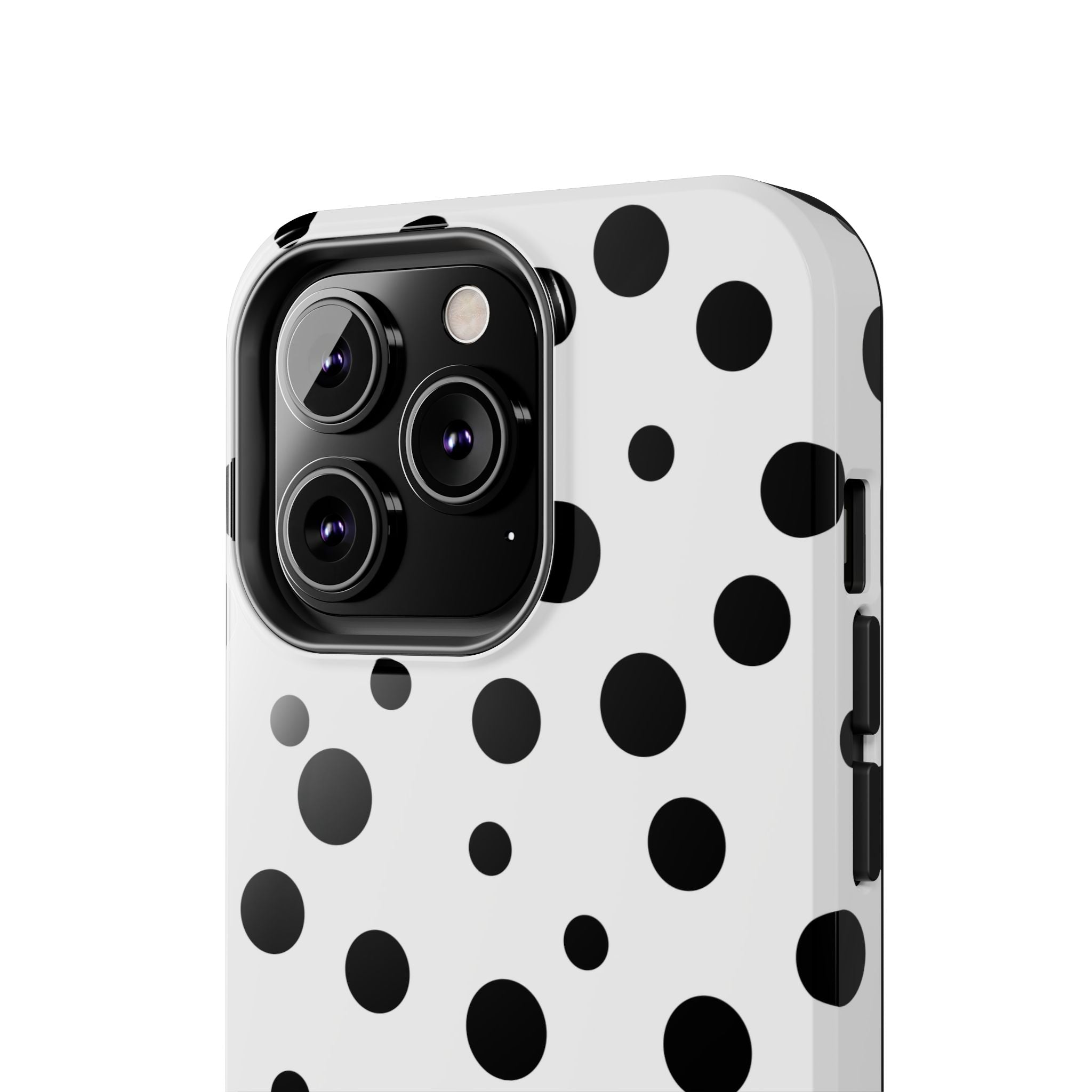 White & Black Dot Phone Case for iPhone & Samsung