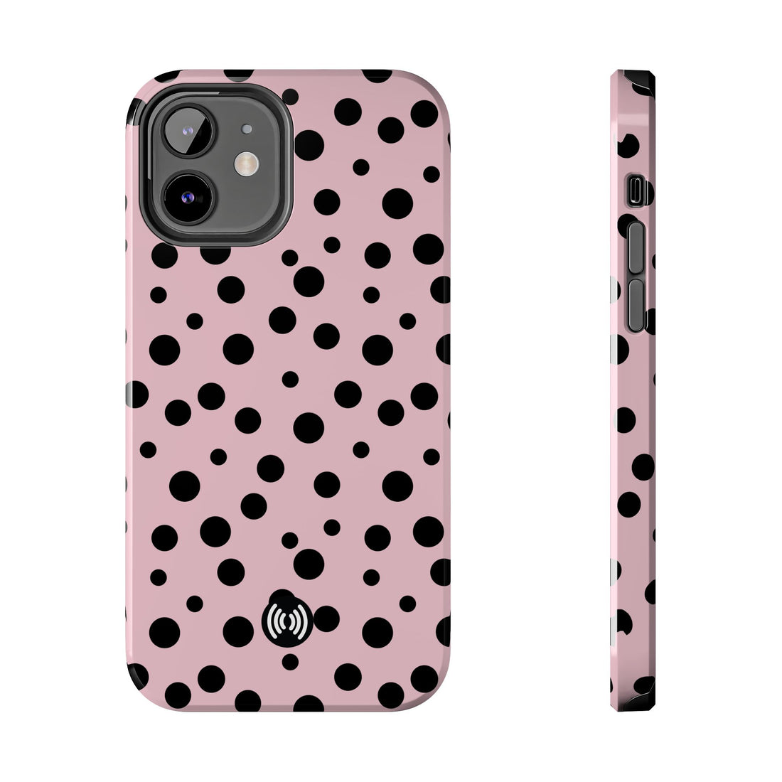 Pink & Black Dot Phone Case for iPhone & Samsung