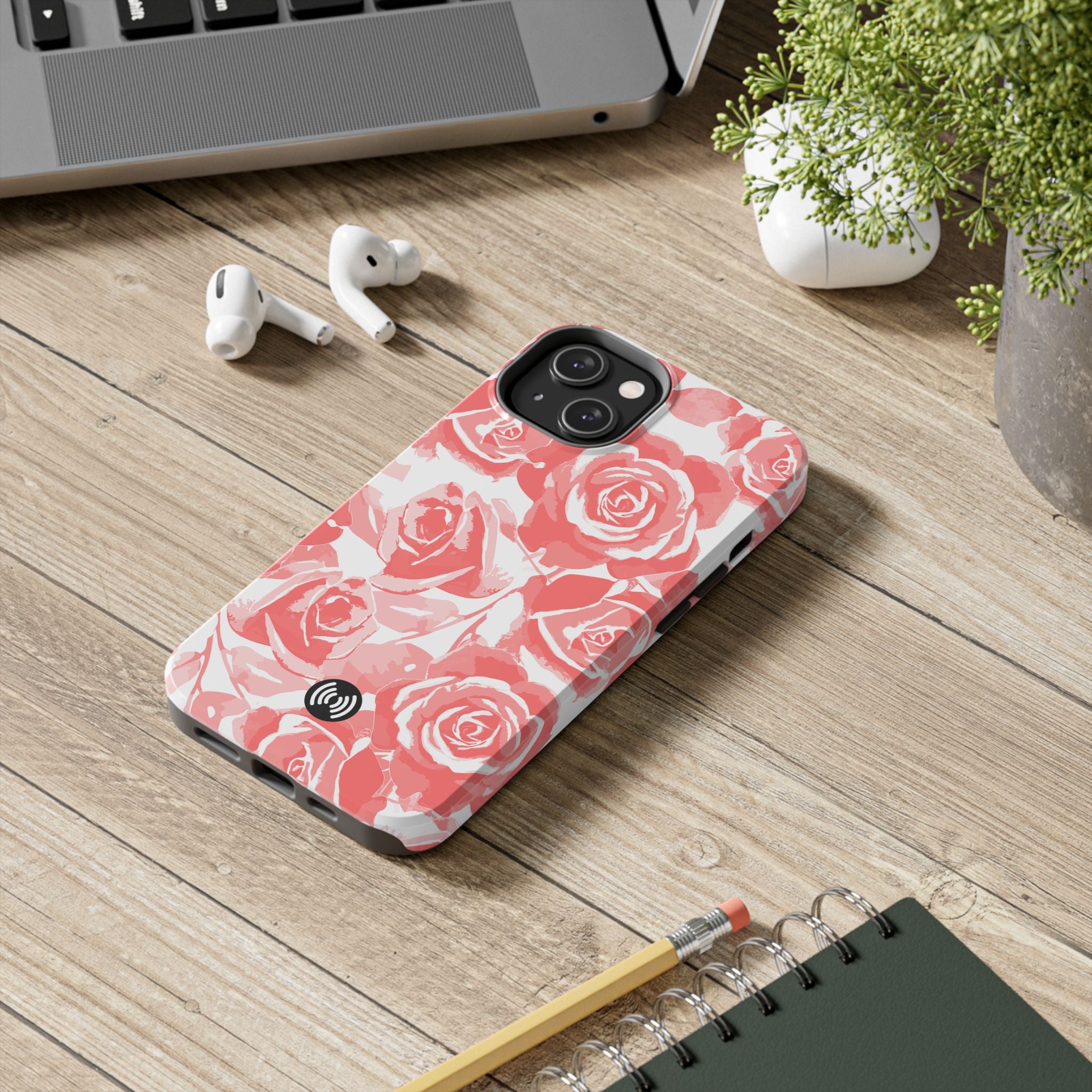 Blush Bloom Roses – Elegant Watercolor Pink Rose Pattern Phone Case for iPhone & Samsung