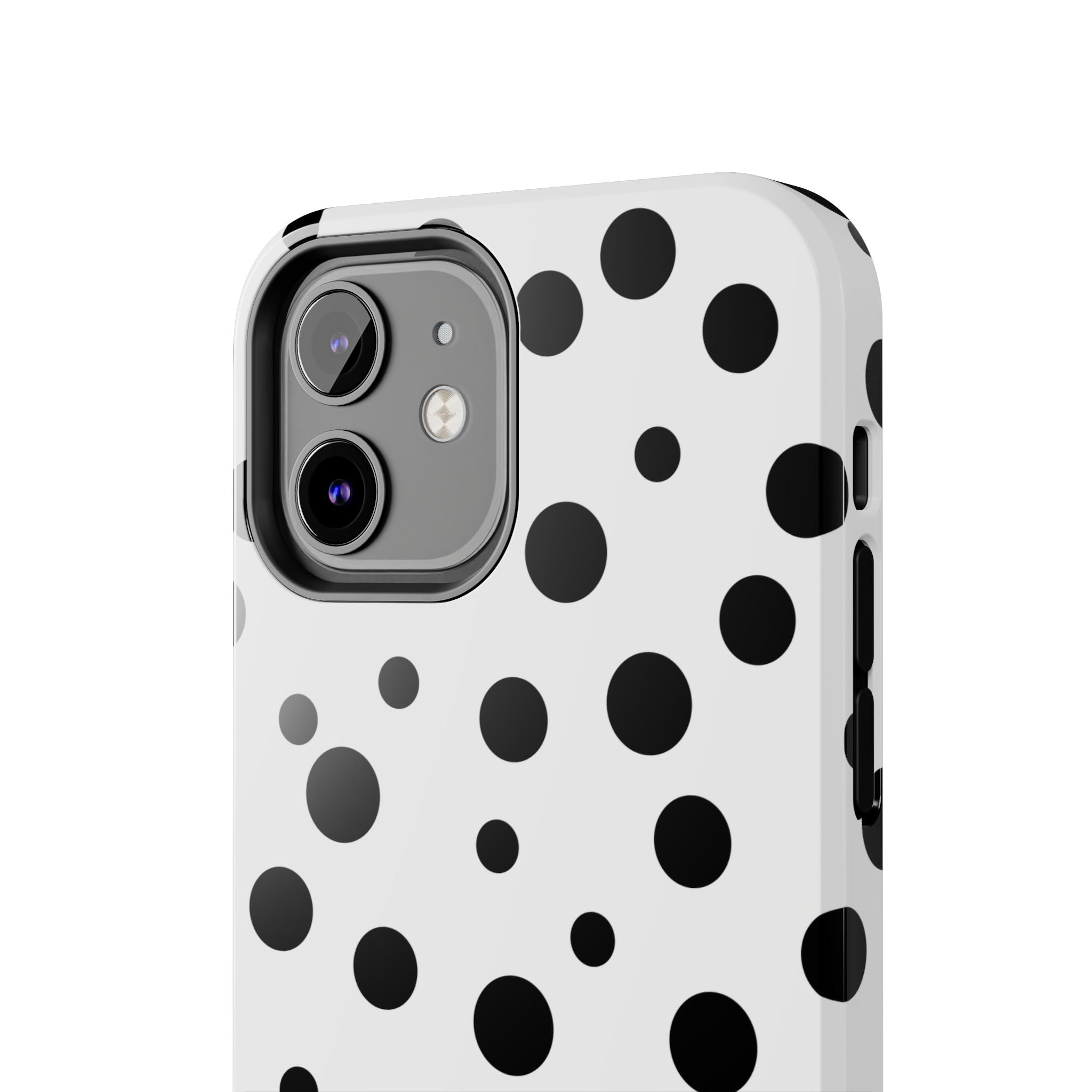 White & Black Dot Phone Case for iPhone & Samsung
