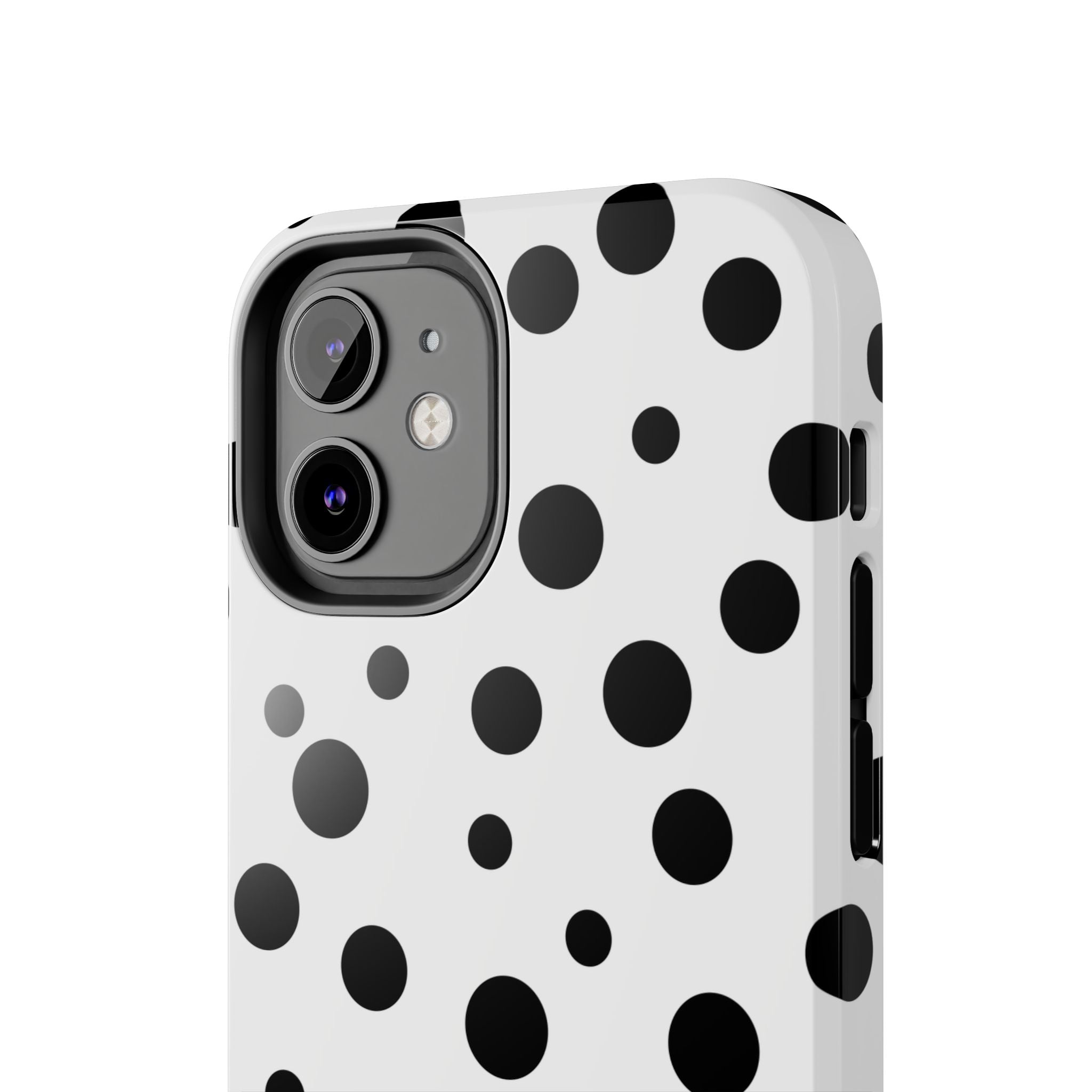 White & Black Dot Phone Case for iPhone & Samsung