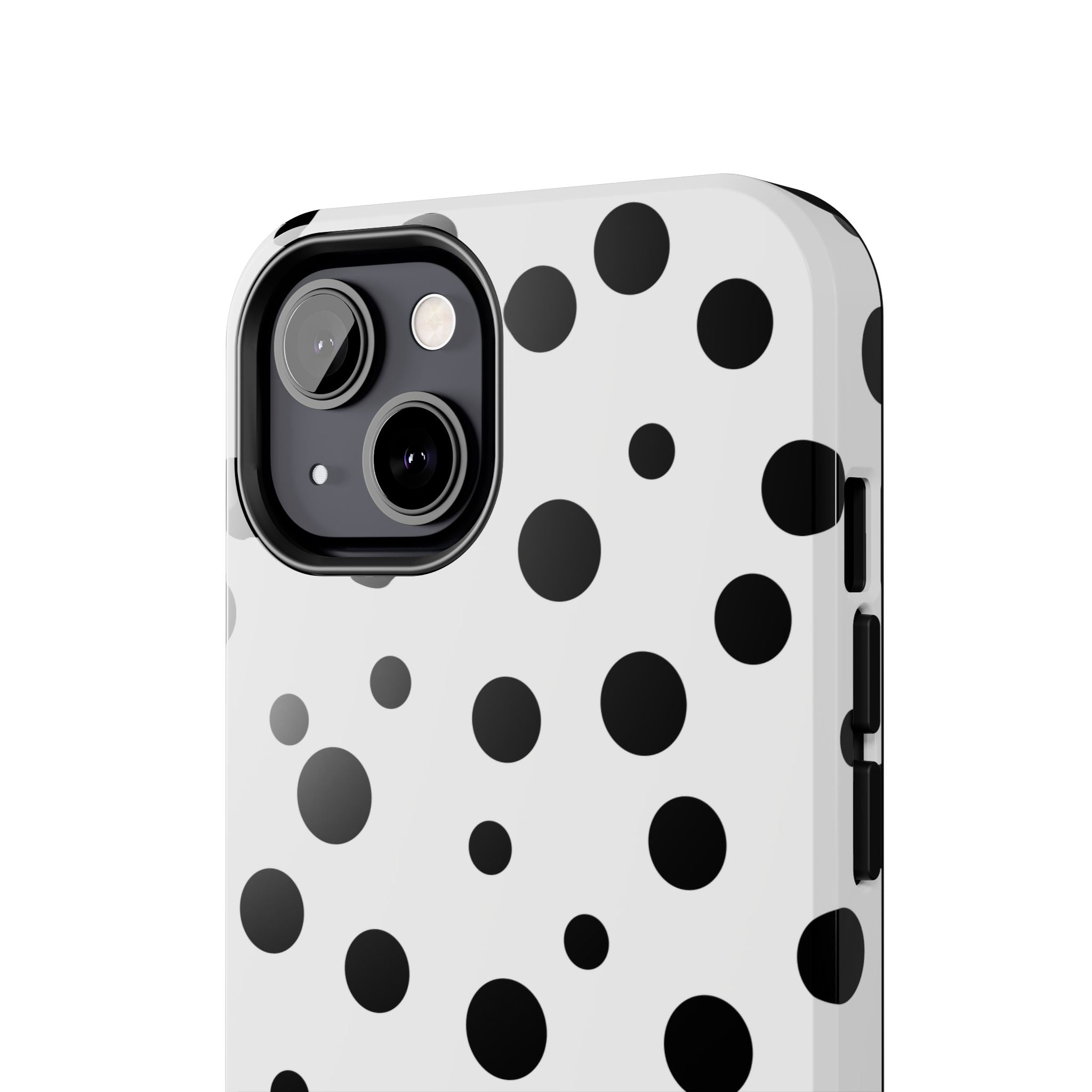 White & Black Dot Phone Case for iPhone & Samsung