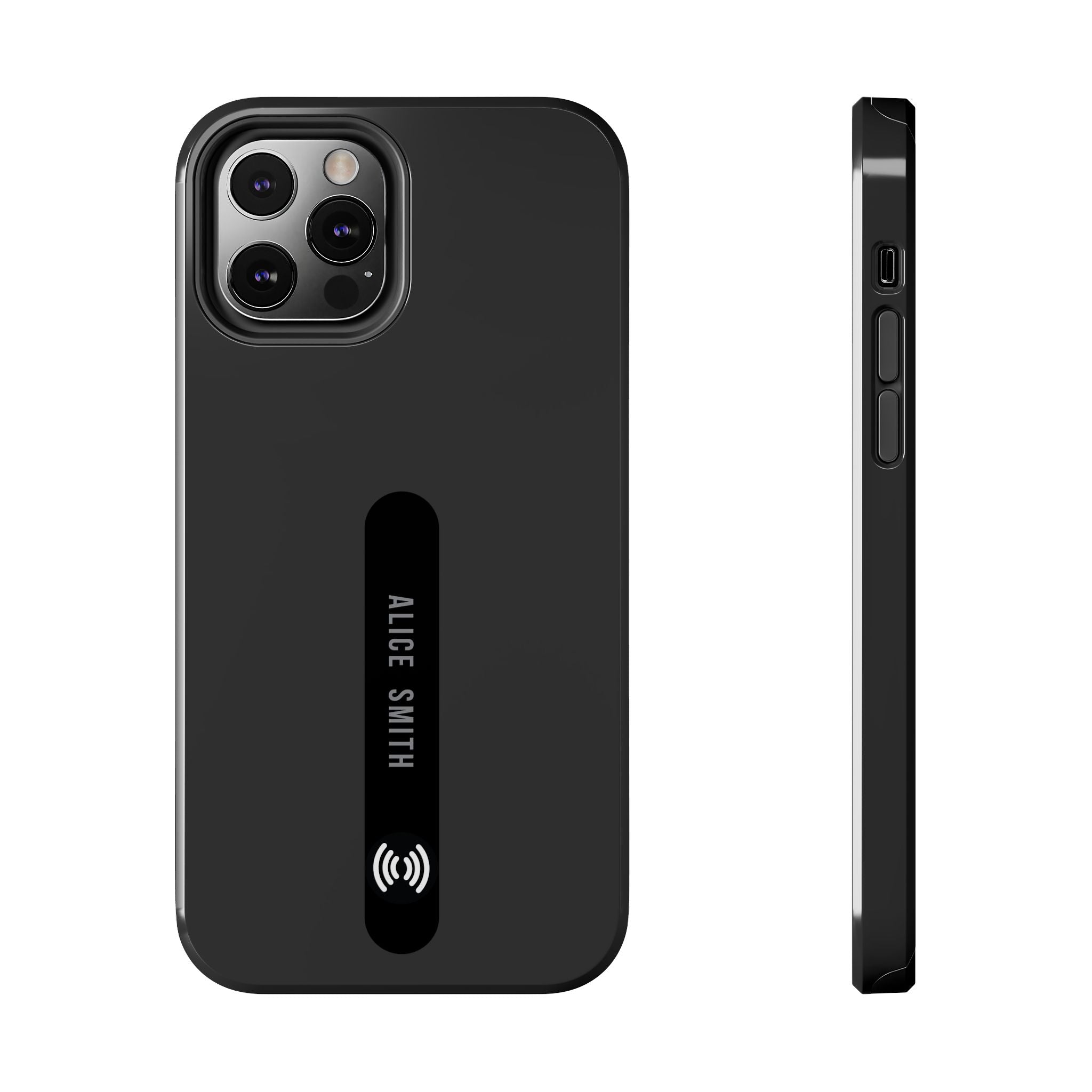Custom Grey Phone Case with Name for iPhone & Samsung