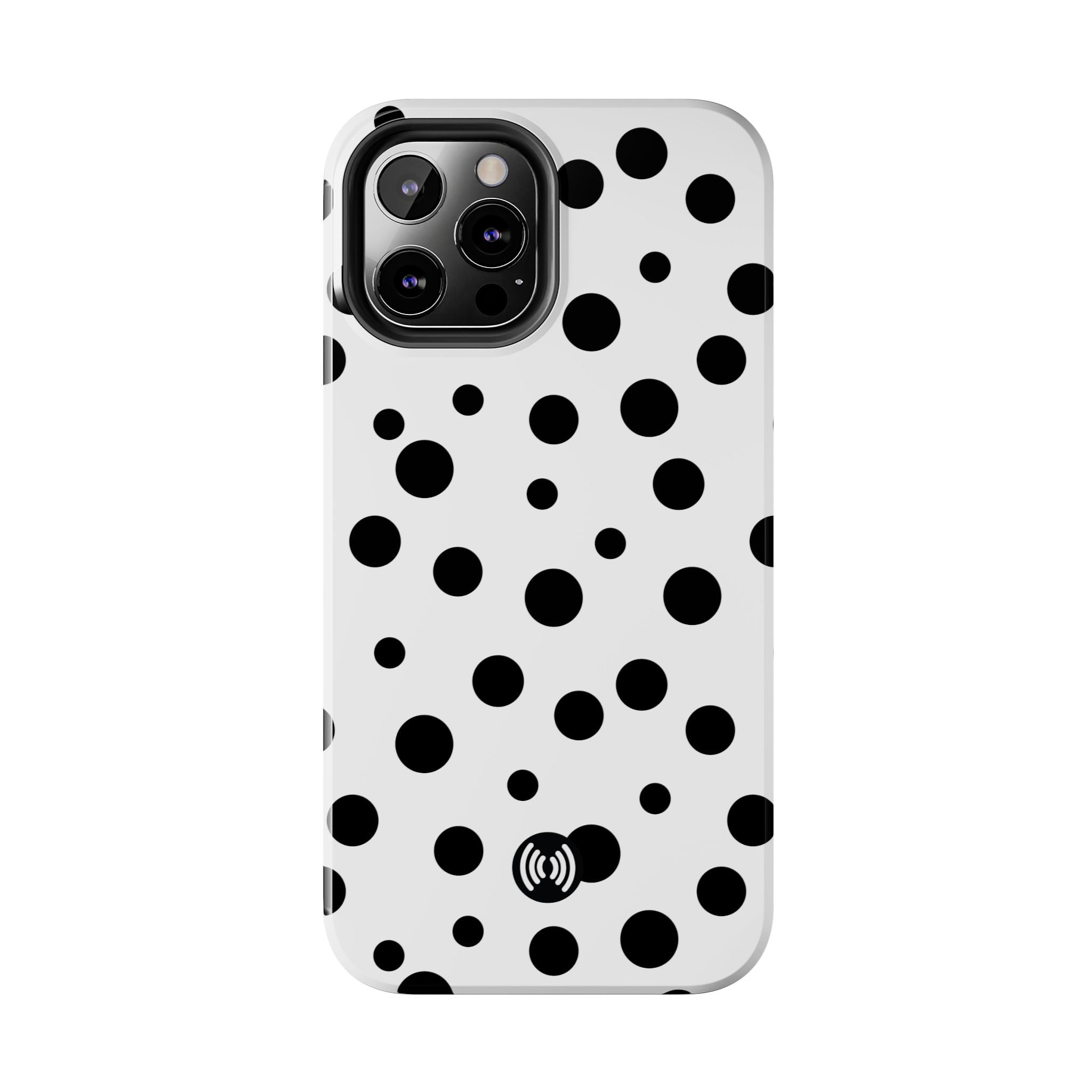 White & Black Dot Phone Case for iPhone & Samsung