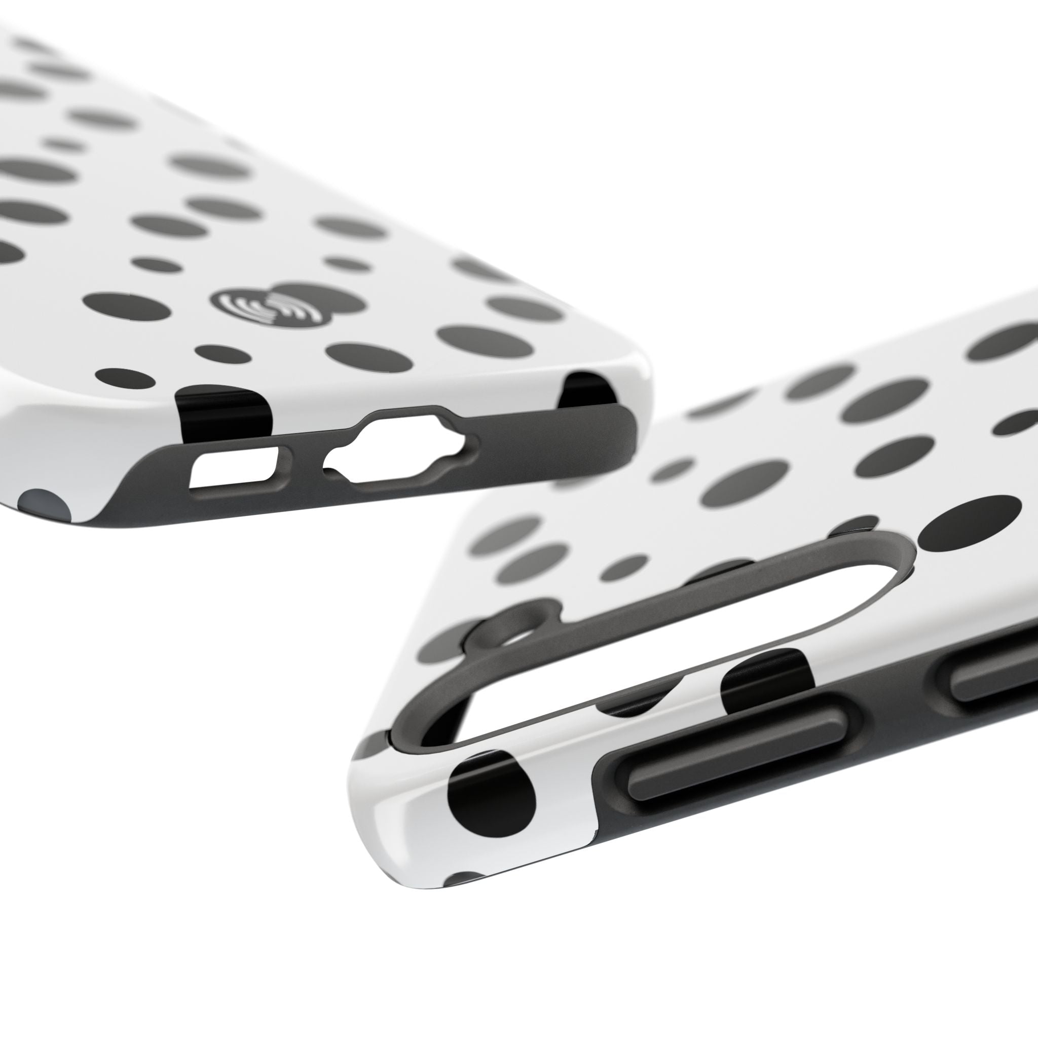 White & Black Dot Phone Case for iPhone & Samsung