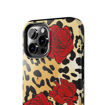 Leopard with Rose Phone Case for iPhone & Samsung