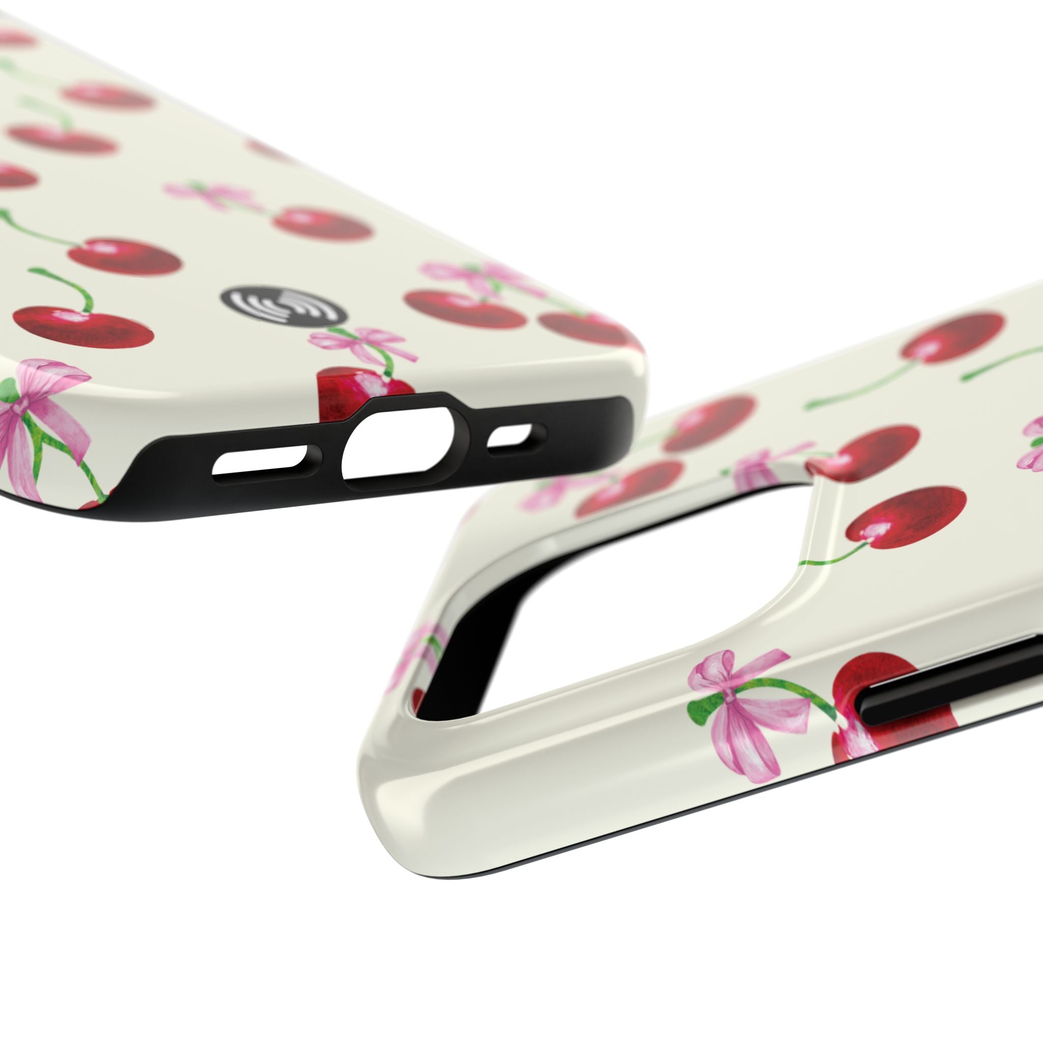 Ivory Cherries & Pink Bows Phone Case for iPhone & Samsung