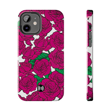 Sassy Hot Pink Roses: Bold & Stylish Phone Case for iPhone & Samsung