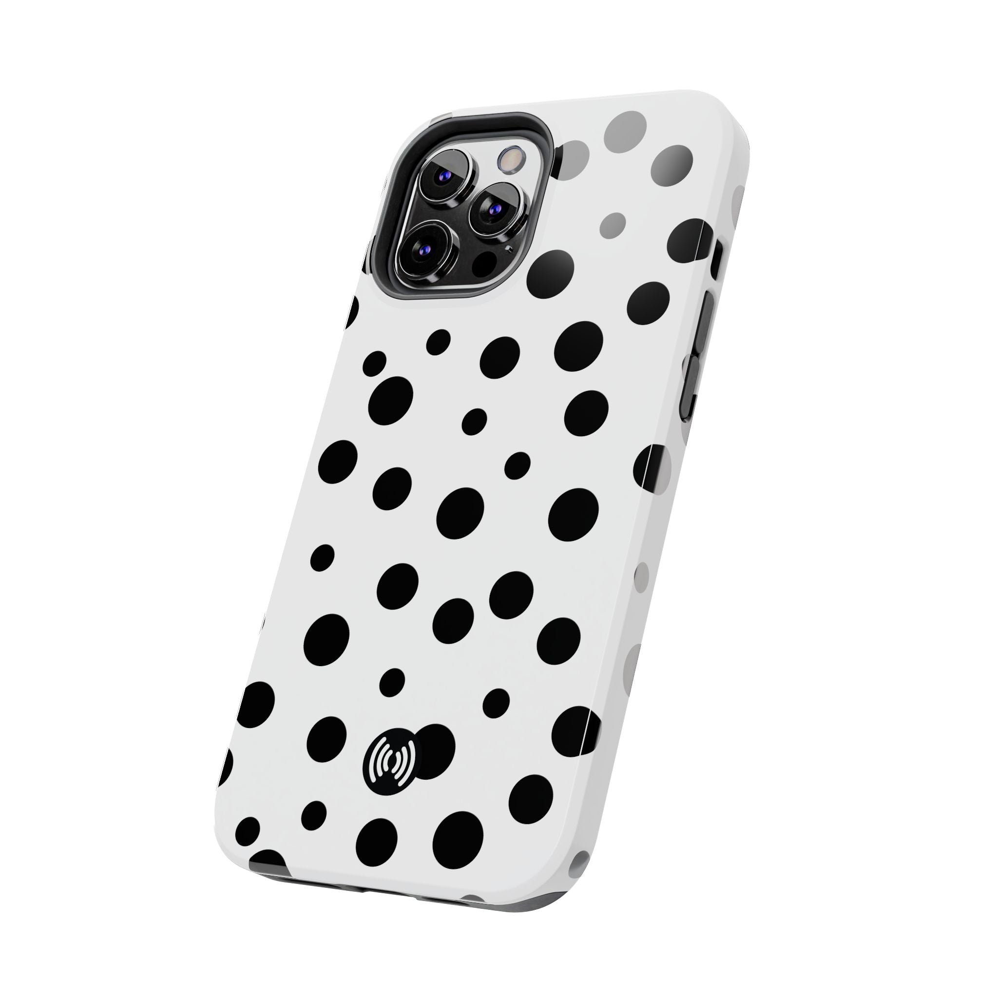 White & Black Dot Phone Case for iPhone & Samsung