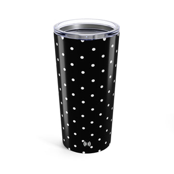 20oz Insulated Tumbler - Black Dot - Stainless Steel, Hot & Cold Beverage Travel