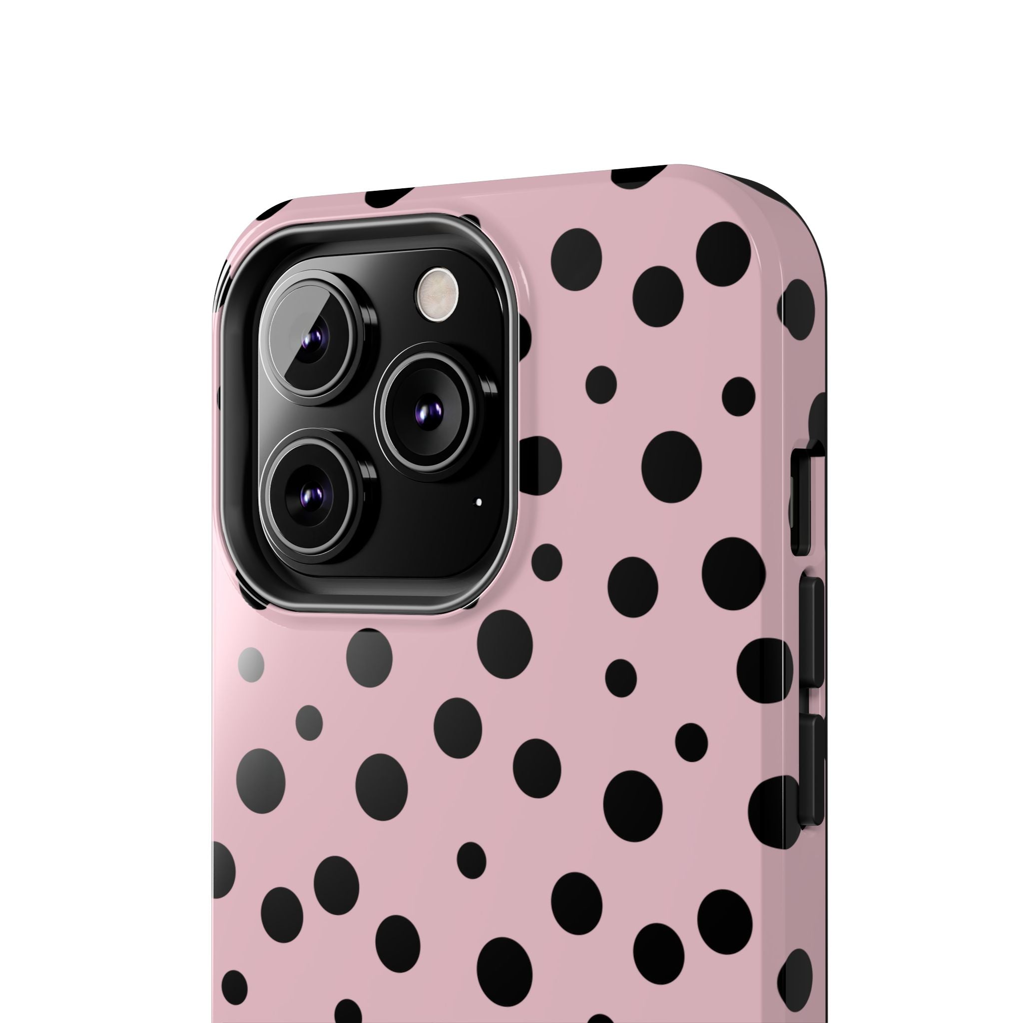 Pink & Black Dot Phone Case for iPhone & Samsung