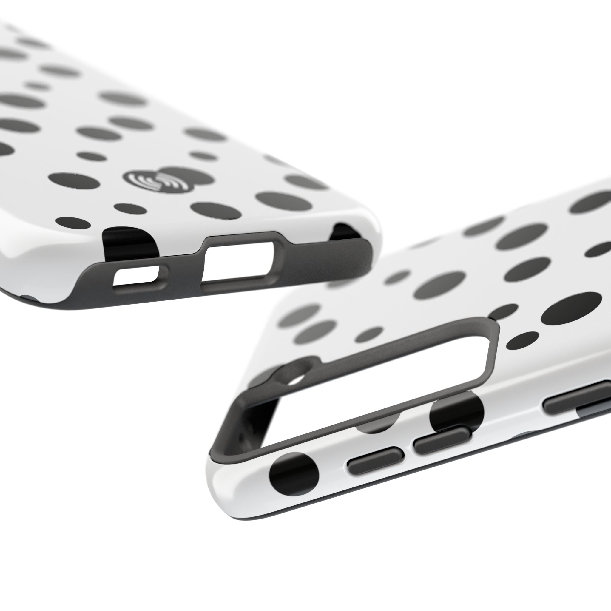 White & Black Dot Phone Case for iPhone & Samsung