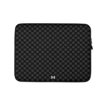 Stylish Black & Gray Checkered Laptop Sleeve – Sleek Protection for Your Tech & Gray Checkered Laptop Sleeve