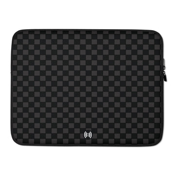 Stylish Black & Gray Checkered Laptop Sleeve – Sleek Protection for Your Tech & Gray Checkered Laptop Sleeve