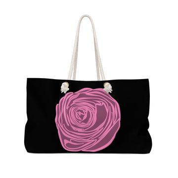Cute  Black & Pink Rose Weekender Bag