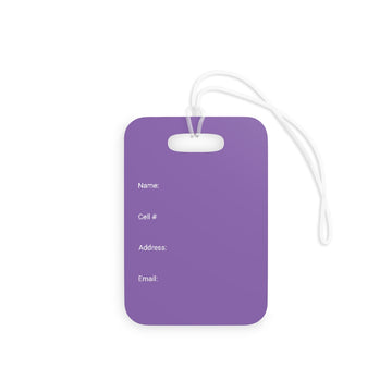 Purple Happy Face keep on smiling Luggage Tags