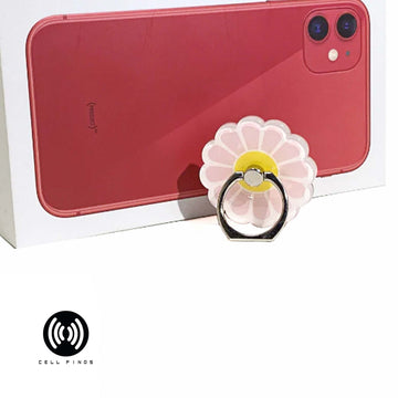 Cute Pink Flower Universal Phone Finger Ring Holder & Stand
