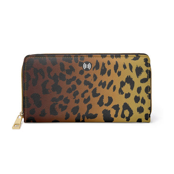 Leopard Flower Zipper Wallet