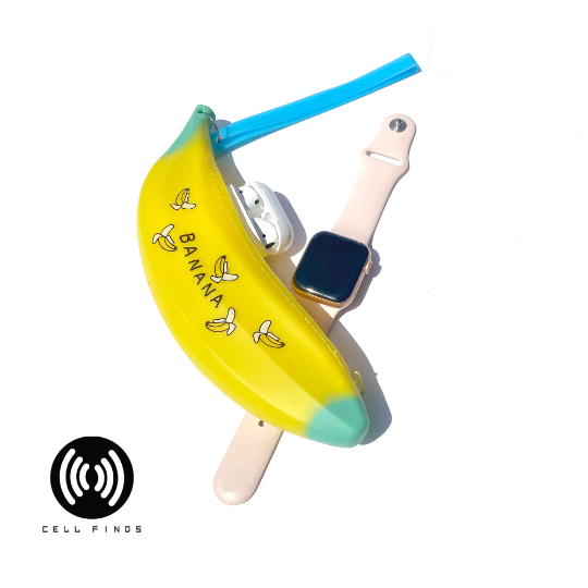 Cute Banana Silicone  Shape case, great to hold your cell phone accessories