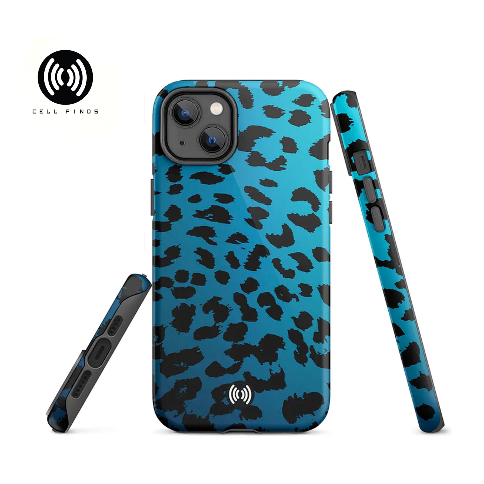 Leopard Aqua Tough iPhone case