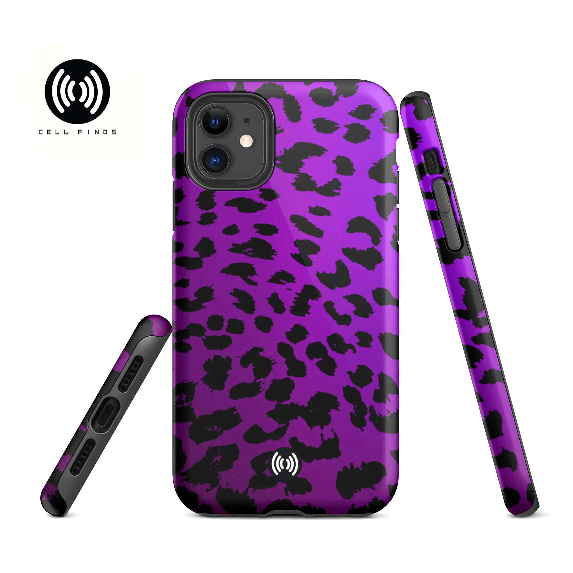 Purple Leopard Tough iPhone case