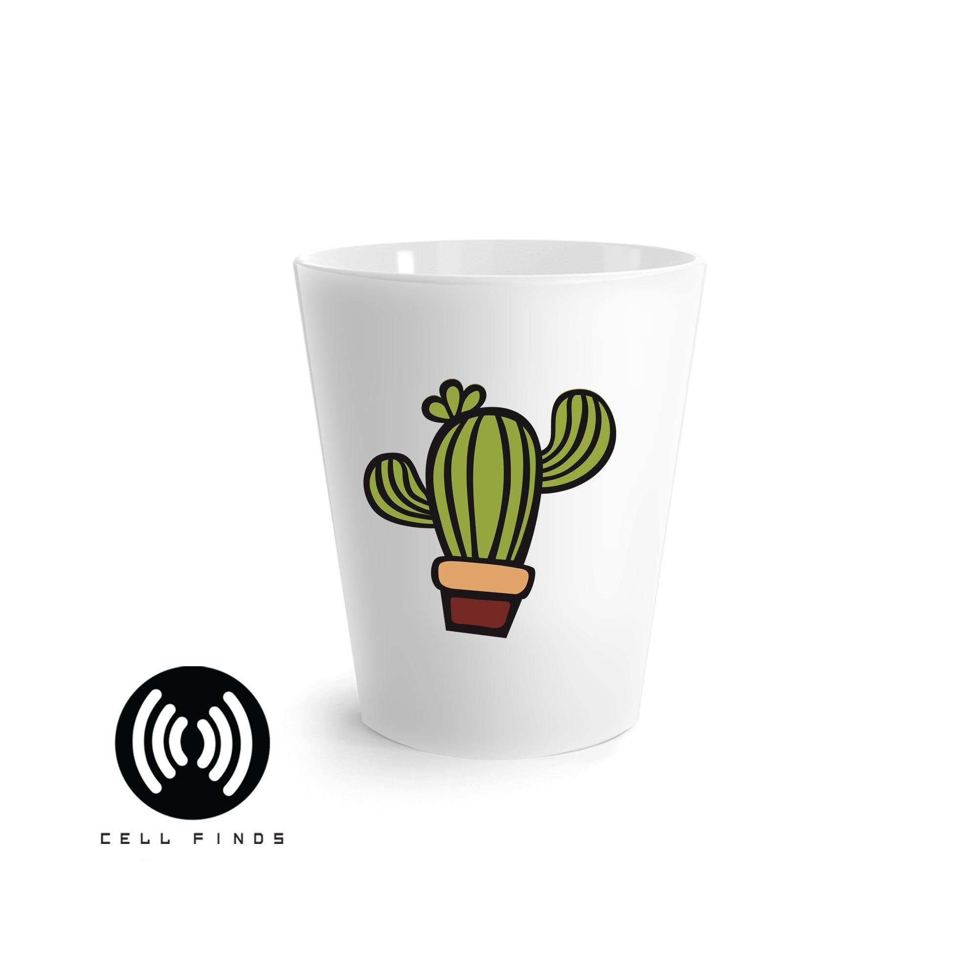 Cute Cactus Graphic Latte Mug