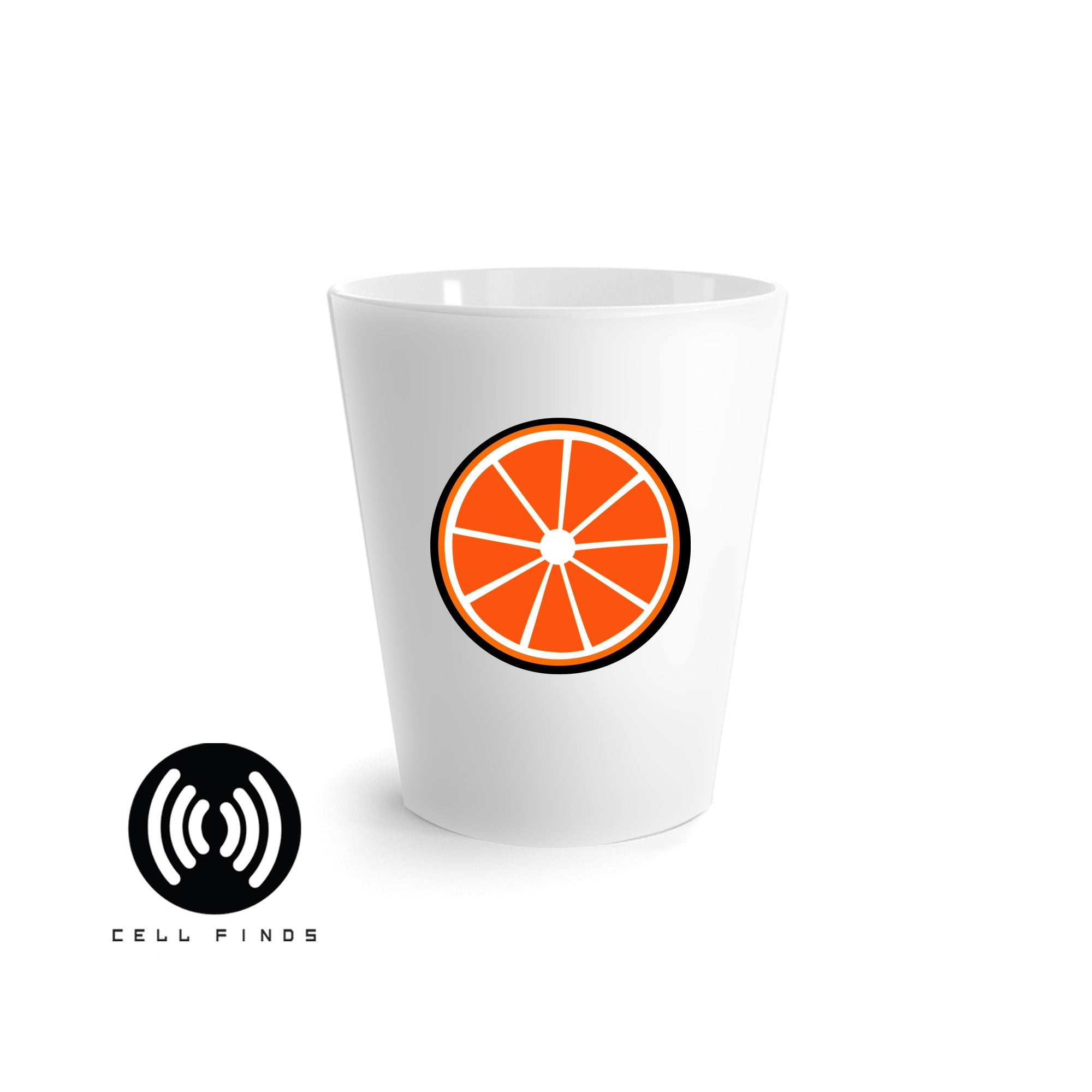 Cute Orange Graphic Latte Mug
