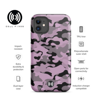 Pink Camo Tough iPhone Case -All sizes