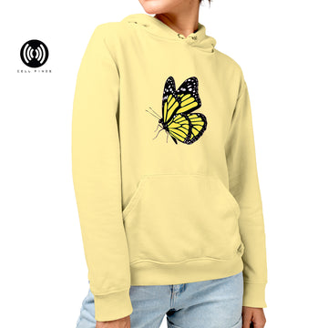 Yellow Butterfly on Yellow Hoodie