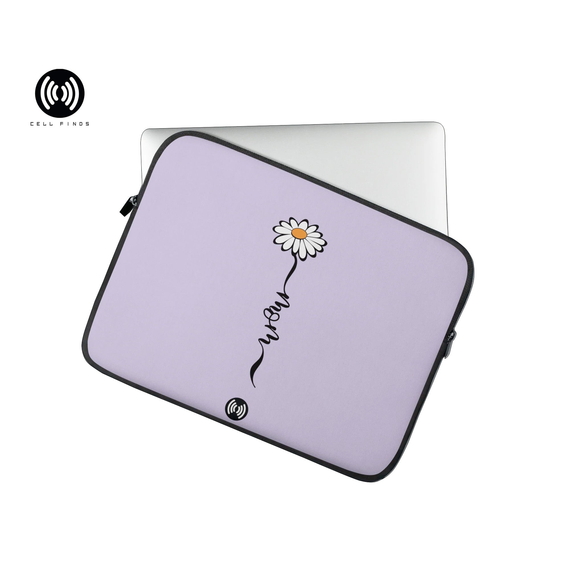Cute Mom Laptop Sleeve with Daisy Flower